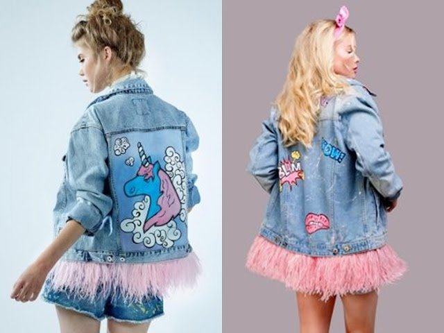 42 ideias para customizar aquela velha jaqueta jeans ..mais tutoriais