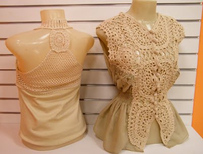 Regata customizada com  crochê