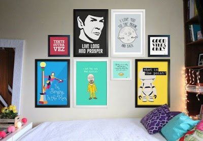 Paredes com colagens