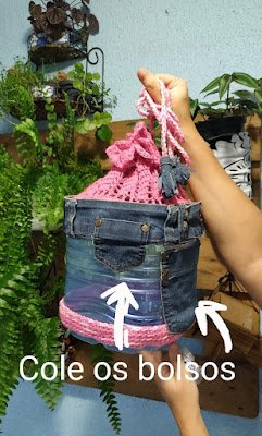  Artesanato com reciclagem - Bolsa de galão de água mineral