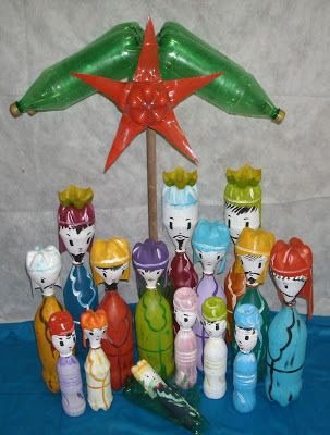 enfeites de Natal com garrafa PET