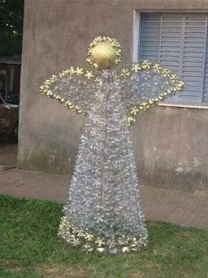 enfeites de Natal com garrafa PET