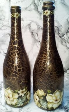 Como fazer craquelê em garrafas com cola