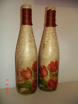 Como fazer craquelê em garrafas com cola