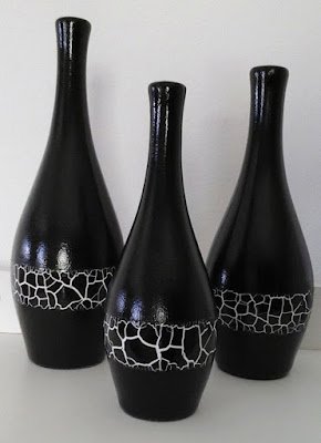 Como fazer craquelê em garrafas com cola