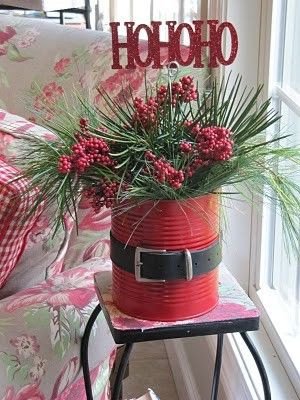 Como fazer enfeites natalinos com latas