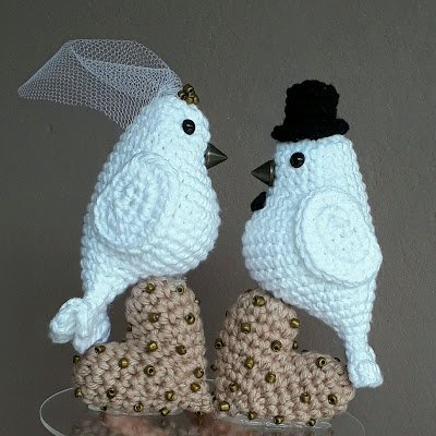 Decoração de casamento Amigurumi