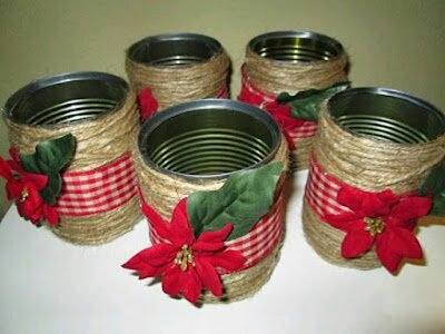 Como fazer enfeites natalinos com latas