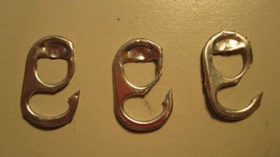 Anzol com argola de latinha