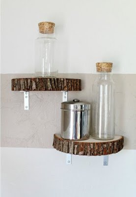 decoração utilizando troncos e galhos de árvores