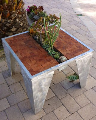 Decoração de suculentas em mesas