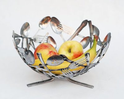 Artesanatos feitos com talheres antigos