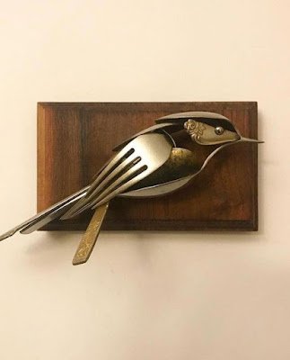 Artesanatos feitos com talheres antigos