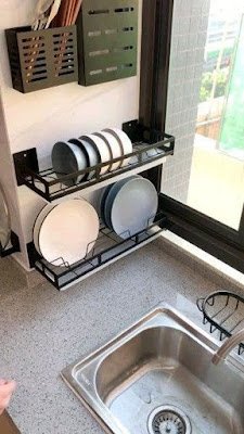 Escorredores de louça na decoração da cozinha