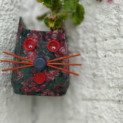 Artesanato feito com garrafa de amaciante