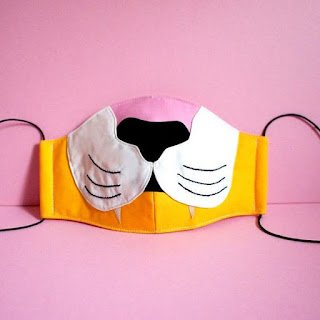 Esta máscara facial pode ser feita para crianças e adultos, basta diminuir ou aumentar o molde conforme  as medidas de quem vai usar.