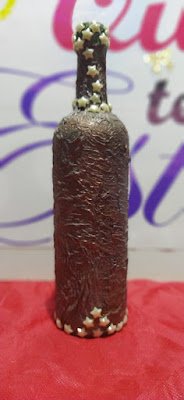 Como decorar Garrafas de Vidros com papel higiênico