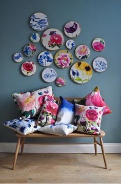 Decore com bastidores de bordado.