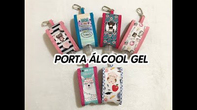 Ideias para fazer capinha chaveiro de álcool gel com passo a passo