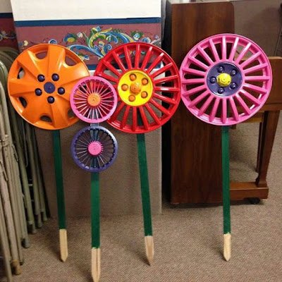 Transforme calotas velhas de carro em artesanato