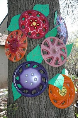 Transforme calotas velhas de carro em artesanato