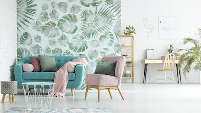 10 dicas de como decorar a casa com papel de parede verde.