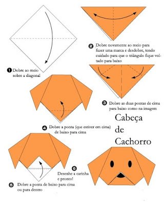 Como fazer cachorrinho com origami