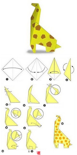 Como fazer girafa com origami