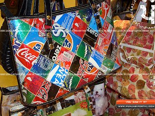 Sacola de latas de refrigerante Acessórios de moda feito com reciclados