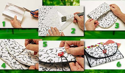 Carteira feminina feita com caixa de leite