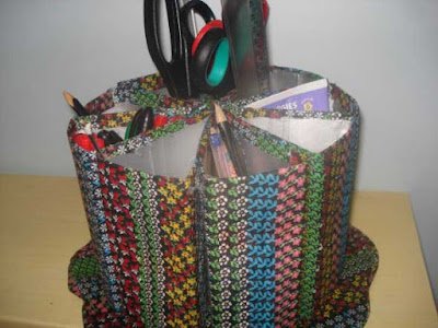 Porta trecos de caixa de leite