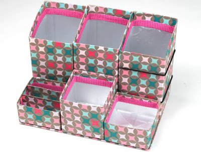 Porta trecos de caixa de leite