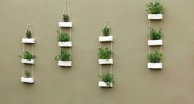 Jardinagem com caixas de leite