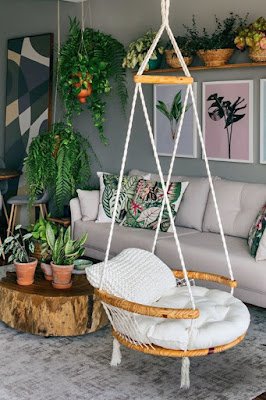 ideias de decoração com prateleiras suspensas