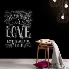 decoração com parede de lousa