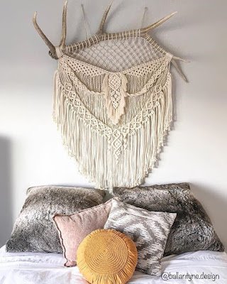 Decoração com macramê e crochê