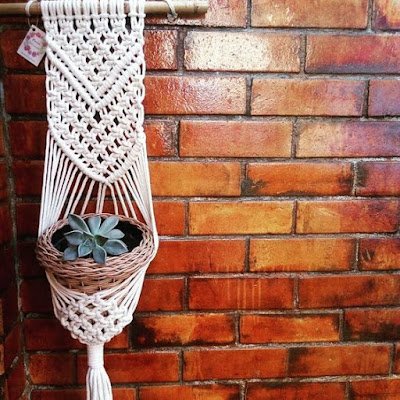 Decoração com macramê e crochê