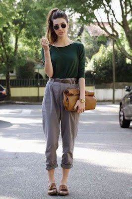 Look com Calça slouchy