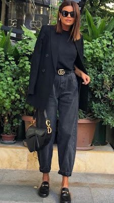 Look com Calça slouchy