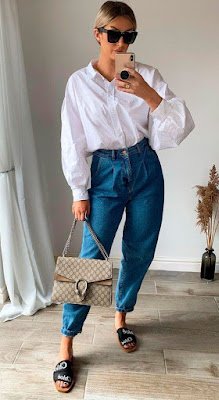 Look com Calça slouchy