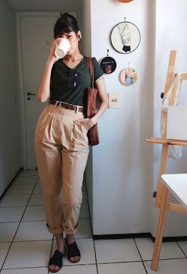 Look com Calça slouchy