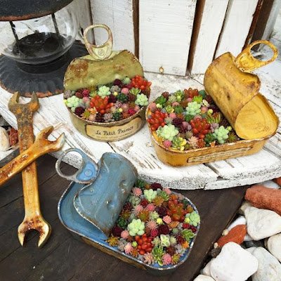 60 lindas ideias de como usar latas como vasos de plantas