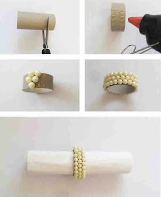 Os rolos de papel higiênico e papel toalha são ótimas opções para criar peças artesanais diferenciadas.