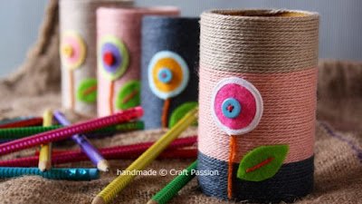 Os rolos de papel higiênico e papel toalha são ótimas opções para criar peças artesanais diferenciadas.