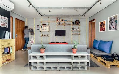 Quem curte reaproveitamento de materiais vai adorar as ideias  de decoração utilizando blocos de concreto que separamos.