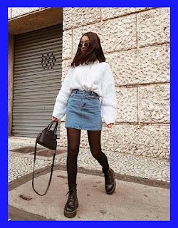 Saias curtas Para o próximo inverno, aposte em saias mais curtas, em composições com blusões e croppeds. Também vale ousar em looks com peças oversized. Camisas viram vestidos curtos, cobertos por casacos com estampas, como o xadrez.