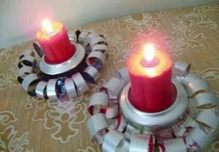 pode apostar em cinzeiros, luminárias, porta velas e até brinquedos feitos de latinhas de aluminio