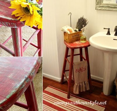 Como Reaproveitar Banquetas e Banquinhos Velhos de Forma Criativa  Muitas vezes o que precisamos não é de um móvel ou de um objeto novo e sim de um novo olhar nas coisas que já temos em casa.