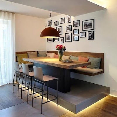 Se você tem uma sala pequena e gosta de receber amigos e familiares oferecendo conforto, o canto alemão é uma ótima ideia para esse espaço.