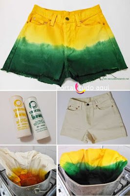 Você pode bordar, colar, costurar e até pintar renovando uma peça de roupa básica e deixando-a no estilo verde amarelo. Também é possível utilizar miçangas, retalhos, botões, lantejoulas e pedrarias.